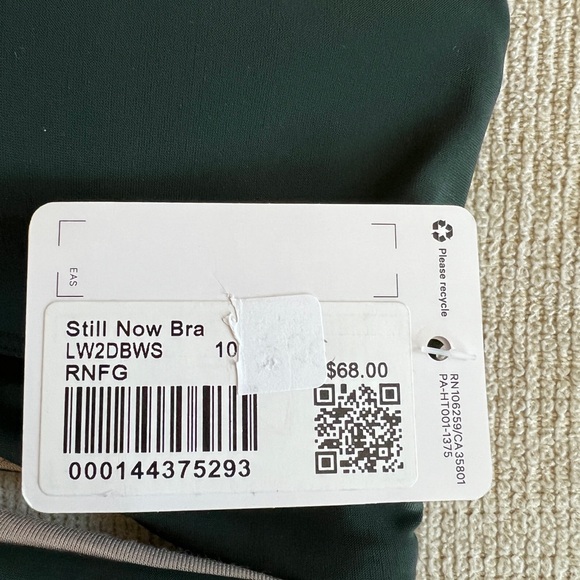 NWT Lululemon Still Now Bra size 10 - Picture 4 of 10